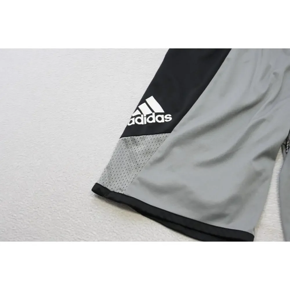 Adidas‎ Gym Shorts Basketball Gray Athletic Performance W/Pockets Mens Sz Small